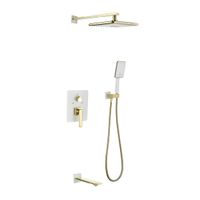 Товар: Mista Смеситель для ванны-душа, монт.излив 'Троп.дождь' лейка встроиный., р/ОД, золото, LM, LM6422WG - фото 1 Mista Смеситель для ванны-душа, монт.излив 'Троп.дождь' лейка встроиный., р/ОД, золото, LM, LM6422WG — фото 1, Встраиваемые душевые комплекты