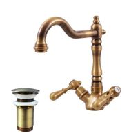 Смеситель Morava retro для раковины с донным клапаном пласт, арт-MK421.5/8SM — фото 1, Смесители для раковины