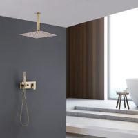 Душевая система ABBER Daheim скрытого монтажа без излива, золото матовое арт-AF8221G — фото 2, Встраиваемые душевые комплекты