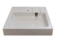 Раковина подвесная Azario Monako 600х600х85 литьевой мрамор, бежевая арт-CS00079880 — фото 5, Раковины подвесные