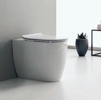 Унитаз Scarabeo MOON напольный приставной безободковый цвет белый арт-5522/CL — фото 2, Напольные унитазы