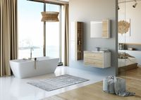 Подвесной универсальный левый/правый пенал 30см с двумя дверьми и системой открывания «push-to-open» и открытыми полочками. арт-Mai.05.04 — фото 2, Пеналы для ванной комнаты