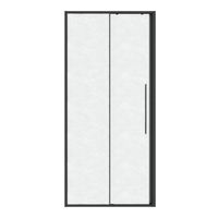 Дверь в нишу Niagara Nova (100х195) графит,раздвижная влево,стекло шиншилла,1 место арт-NG-34-L10CHGR — фото 2, Раздвижные душевые двери