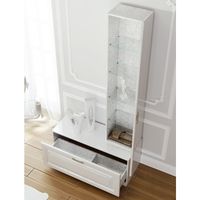 Товар: Напольная дополнительная тумба с одним выдвижным ящиком в белом цвете. арт-Emp.03.08/W - фото 2 Напольная дополнительная тумба с одним выдвижным ящиком в белом цвете. арт-Emp.03.08/W — фото 2, Тумбы с раковиной