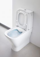 GAP CLEAN RIM Чаша унитаза приставного c безободковым смывом, двойной выпуск, белая. ROCA арт-734273700H — фото 4, Напольные унитазы