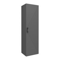 Пенал подвесной "ЛУКСОР-35 см" универсальный, графит матовый арт-303549 — фото 1, Пеналы для ванной комнаты