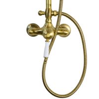 OXFORD Душевой настенный гарнитур (см-ль д/душа/колонна RETRO/верхн.душ/шланг/ручной душ),бронза 32573 — фото 5, Душевые гарнитуры