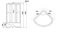 Душевая кабина Niagara Ultra NG-908-01 (90х90х220) высокий поддон(46см),стекло тонированное,4 места арт-9080134 — фото 3, Душевые кабины