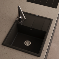 Кухонная мойка ABBER Quarz черная арт-AQ2903B — фото 2, Кухонные мойки