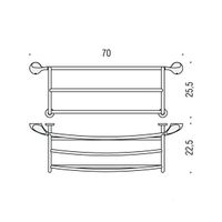 Полотенцедержатель COLOMBO DESIGN MELO Лесенка цвет хром арт-B1287 — фото 2, Полотенцедержатели