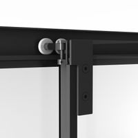 Душевое ограждение Niagara Nova NG-6833-34ВLACK (90х90х195) квадрат,черный матовый,двери раздвижные,стекло прозрачное,1 место NG-6833-34BLACK — фото 10, Квадратные душевые уголки