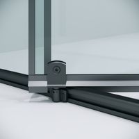 Дверь в нишу Niagara Nova NG-35-8AGR (80х195) распашная,графит,стекло прозрачное,1 место — фото 8, Распашные душевые двери