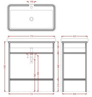 Мебельная полка Artceram Fuori Scala цвет черный матовый сетчатая для прямоугольной консоли 800 мм арт-TFA008 17 — фото 2, Полки