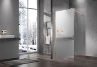 Душевая перегородка Walk-In , 1000*2000, матовый золотой, стекло зеркальное арт-VSW-1H100MRG — фото 1, Душевые перегородки