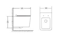 Унитаз VIOLA Aria Tornado подвесной безободковый белый со смывом торнадо Ceruttispa (525х365х320) CT10583 — фото 5, Подвесные унитазы