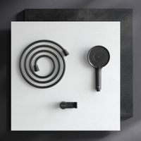 F01185A022 X-Joy душ набор, шланг 1750мм, держатель ручного душа, ручной душ 120 мм, 3 функции, черн — фото 1, Душевые гарнитуры