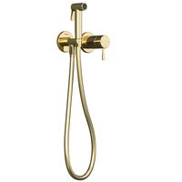 Встраиваемый смеситель с гигиеническим на 2 отверстия Atlas Tera золото TESKA арт-T5737 — фото 1, Гигиенические души