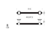 Полотенцедержатель COLOMBO DESIGN HERMITAGE B3310.OA широкий цвет античная латунь — фото 2, Полотенцедержатели
