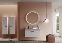 Пенал ORKA Molino 40 подвесной, белый матовый, 2 ручки в комплекте золото и хром, универсальный арт-3006286 — фото 2, Пеналы для ванной комнаты