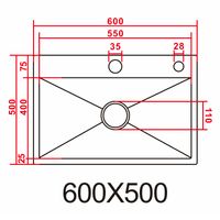 Кухонная мойка AZARIO NICOLE 600х500х220 нержавеющая сталь, в комплекте сифон, диспенсер,коландер, серебро соты арт-AZS6050H — фото 1, Кухонные мойки