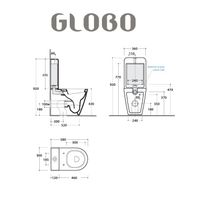 Унитаз GLOBO FORTY3 напольный моноблок цвет черный матовый FO003AR — фото 3, Напольные унитазы