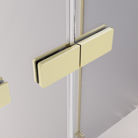 Душевая дверь распашная Veconi Premium Alassio G, 1300х2000, брашированное золото, стекло прозрачное осветленное AL-130-00-G-C4 — фото 3, Распашные душевые двери