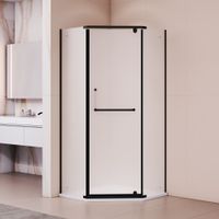 Товар: Душевой уголок RGW PA-081B 100x100, профиль черный, стекло матовое/6 мм, арт-35088100-24 - фото 1 Душевой уголок RGW PA-081B 100x100, профиль черный, стекло матовое/6 мм, арт-35088100-24 — фото 1, Душевые уголки трапеция