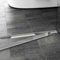 Душевой лоток AZARIO D50 Klasik 850 мм, боковой слив, пластиковый, решетка из нержавеющей стали арт-AZ-CH 850/50 K — фото 1, Трапы для душа