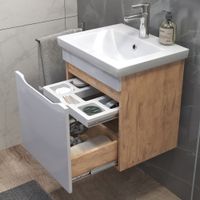 Тумба под раковину VIGO Grani 50 подвесная дуб золотой (028 дуб золотой) — фото 3, Тумбы под раковину