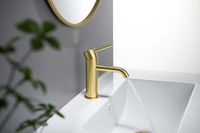 Товар: AQ1310BG ЕВРОПА смеситель для раковины 89, без донного клапана, шлиф. золото - фото 3 AQ1310BG ЕВРОПА смеситель для раковины 89, без донного клапана, шлиф. золото — фото 3, Смесители для раковины