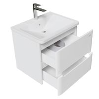 Тумба подвесная "АДЕЛЬ-НОРМА-60 см" с 2-я ящ. белая (ум. Aдель-60) 106038 — фото 3, Комоды и тумбы для ванной комнаты