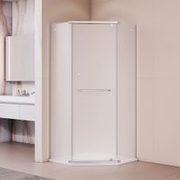 Душевой уголок RGW PA-081 100x100, профиль хром, стекло матовое/6 мм, арт-35088100-21 — фото 1, Душевые уголки трапеция