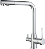 GF Смеситель для кухни, Г-обр. D-35мм с краном питьевой воды (хром) 3611 хром — фото 1, Смесители для кухни