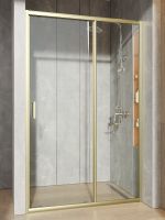 Orange душевое ограждение в нишу с раздвижной дверкой, матовое золото арт-E02-120TGY — фото 2, Раздвижные душевые двери