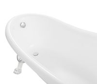 Ванна EDELWEISS 170 см из литьевого мрамора NOVA GEL с белыми ножками/ Aqua de Marco 1170WWEDE_GEL — фото 6, Ванны