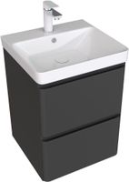 Тумба под раковину Aquanet Эмбер 50 черный матовый 00330464 — фото 1, Тумбы под раковину