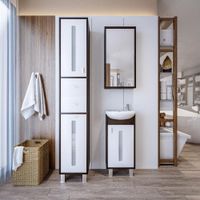 Товар: Зеркальный шкаф Бриклаер БАЛИ 40 см правый, венге/белый 4627125411953 - фото 3 Зеркальный шкаф Бриклаер БАЛИ 40 см правый, венге/белый 4627125411953 — фото 3, Зеркальные шкафы в ванную