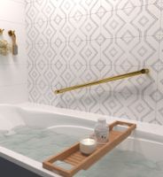 Поручень прямой Поручень Сунержа прямой d 28 мм / L 800 Золото арт-03-3012-0800 — фото 2, Поручни для ванной