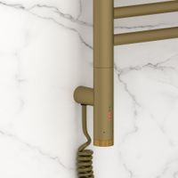 Полотенцесушитель электрический Сунержа Богема 3.1 прямая 800х400 МЭМ левый Матовое золото арт-032-6004-8040 — фото 2, Электрические полотенцесушители