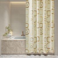 шторка для ванны PVC Designs 180х180см "Рисунок цвета кофе"MZ-501 — фото 1, Шторки на ванну