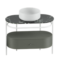 Столешница Artceram Vogue мраморная цвет black & gold TFA010 90 TFA011 91 — фото 1, Столешницы под раковину