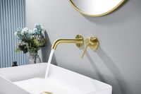 Товар: AQ1313BG ЕВРОПА смеситель для раковины настенный 2 отв. (внешняя и скрытая часть), шлиф. золото - фото 6 AQ1313BG ЕВРОПА смеситель для раковины настенный 2 отв. (внешняя и скрытая часть), шлиф. золото — фото 6, Смесители для раковины