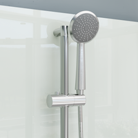 Душевая кабина RGW AN-208 80x80x200, полукруглая, раздвижные двери, профиль матовый хром, стекло прозрачное, арт-381320888-12 — фото 8, Душевые кабины