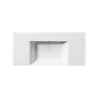 раковина подвесная/накладная KUBE X 100x47 белый арт-9451111 — фото 1, Раковины подвесные