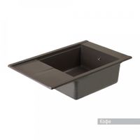 Мойка для кухни Делия 78 787x516x218 мм, прямоуг. с крылом, кофе арт-1A715132DE280 — фото 4, Кухонные мойки