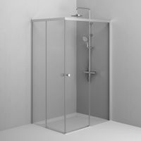 W94G-403-120290-MT1K X-joy душевое огражд прямоугольн.,раздвиж.двери 120x90 хром мат.,стекло прозр — фото 2, Душевые кабины и ограждения