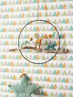 Обои детские Casadeco Rose Nino Винил на флизелине (0,53*10,05) Разноцветный, Геометрия арт-85557245 — фото 2, Обои для стен