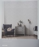 Обои Andrea Rossi Spectrum Pro Винил на флизелине (1,06*10) Белый/Голубой, Листья арт-54382-5 — фото 3, Обои для стен