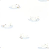 Обои детские Casadeco Rose Nino Винил на флизелине (0,53*10,05) Голубой/Белый, Птицы арт-85496345 — фото 1, Обои для стен