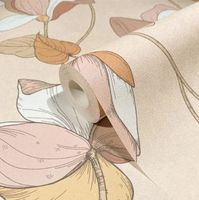 Обои Marburg Flora Винил на флизелине (0,53*10,05) Бежевый/Розовый/Белый, Цветы/Листья арт-47471 — фото 2, Обои для стен